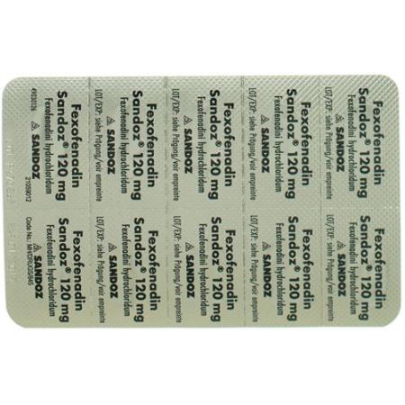 Fexofenadine Sandoz Filmtabl 120 mg 10 pcs - PrimeCare Global