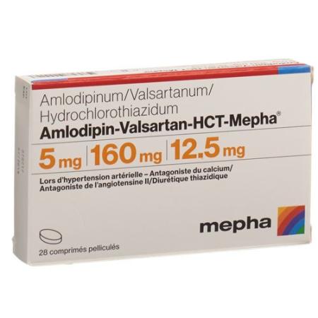 Amlodipin-Valsartan-HCT-Mepha Filmtabl 5mg/160mg/12.5mg 28 pcs - PrimeCare Global