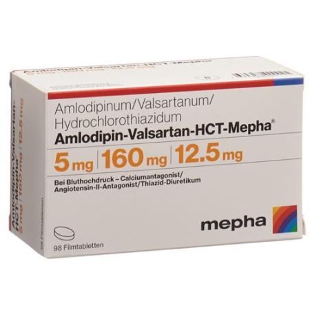 Amlodipin-Valsartan-HCT-Mepha Filmtabl 5mg/160mg/12.5mg 98 pcs - PrimeCare Global