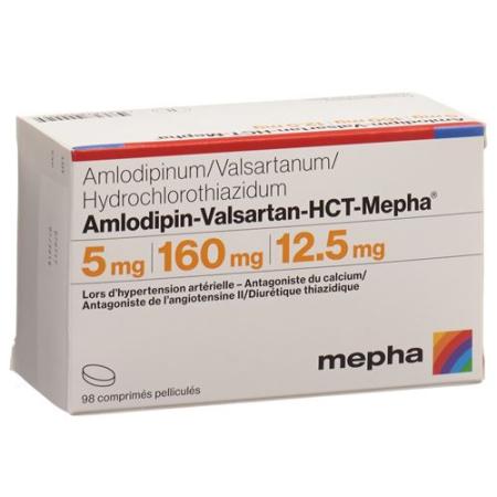 Amlodipin-Valsartan-HCT-Mepha Filmtabl 5mg/160mg/12.5mg 98 pcs - PrimeCare Global
