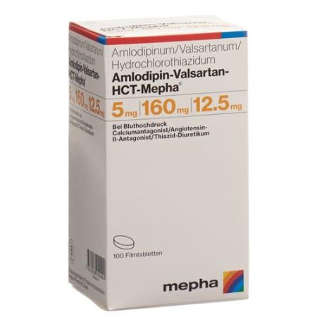 Amlodipin-Valsartan-HCT-Mepha Filmtabl 5mg/160mg/12.5mg 100 pcs - PrimeCare Global