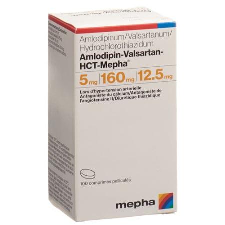 Amlodipin-Valsartan-HCT-Mepha Filmtabl 5mg/160mg/12.5mg 100 pcs - PrimeCare Global