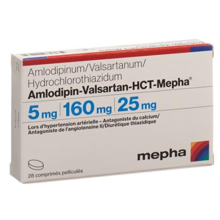 Amlodipin-Valsartan-HCT-Mepha Filmtabl 5mg/160mg/25mg 28 pcs - PrimeCare Global