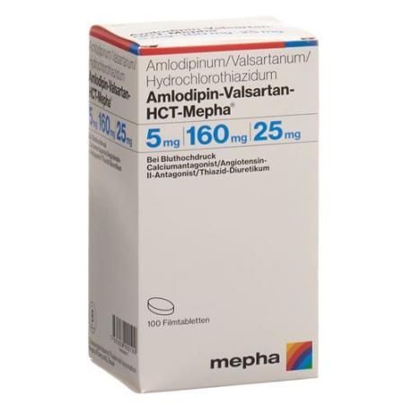 Amlodipin-Valsartan-HCT-Mepha Filmtabl 5mg/160mg/25mg 100 pcs - PrimeCare Global