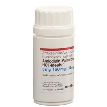 Amlodipin-Valsartan-HCT-Mepha Filmtabl 5mg/160mg/25mg 100 pcs - PrimeCare Global