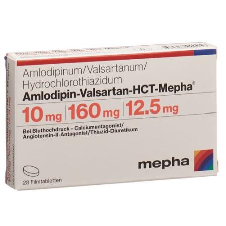 Amlodipin-Valsartan-HCT-Mepha Filmtabl 10mg/160mg/12.5mg 28 pcs - PrimeCare Global