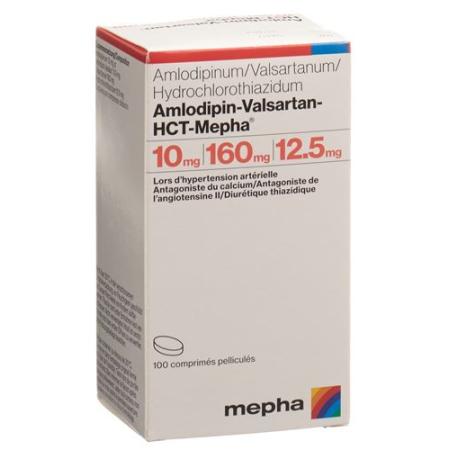 Amlodipin-Valsartan-HCT-Mepha Filmtabl 10mg/160mg/12.5mg Fl 100 - PrimeCare Global