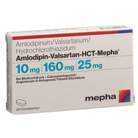 Amlodipin-Valsartan-HCT-Mepha Filmtabl 10mg/160mg/25mg 28 pcs - PrimeCare Global
