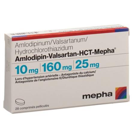 Amlodipin-Valsartan-HCT-Mepha Filmtabl 10mg/160mg/25mg 28 pcs - PrimeCare Global