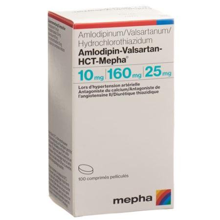 Amlodipin-Valsartan-HCT-Mepha Filmtabl 10mg/160mg/25mg 100 pcs - PrimeCare Global