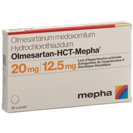 Olmesartan HCT Mepha Lactab 20mg/12.5mg 28 pcs - PrimeCare Global