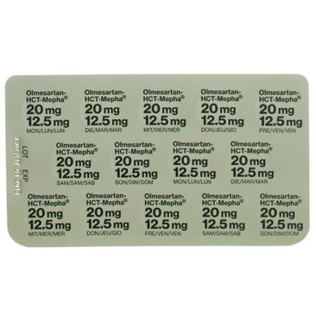 Olmesartan HCT Mepha Lactab 20mg/12.5mg 98 pcs - PrimeCare Global