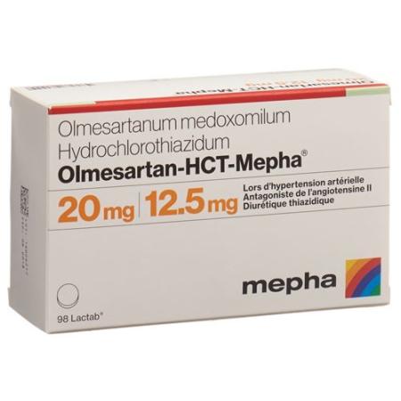 Olmesartan HCT Mepha Lactab 20mg/12.5mg 98 pcs - PrimeCare Global