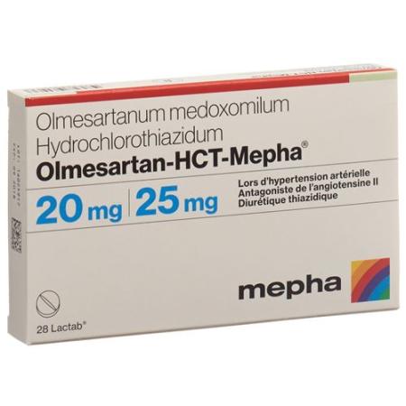 Olmesartan HCT Mepha Lactab 20mg/25mg 28 pcs - PrimeCare Global