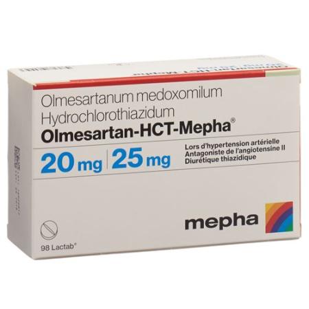 Olmesartan HCT Mepha Lactab 20mg/25mg 98 pcs - PrimeCare Global