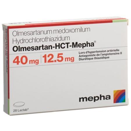 Olmesartan HCT Mepha Lactab 40mg/12.5mg 98 pcs - PrimeCare Global