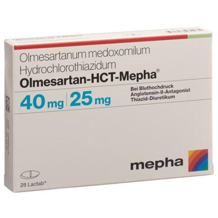 Olmesartan HCT Mepha Lactab 40mg/25mg 28 pcs - PrimeCare Global