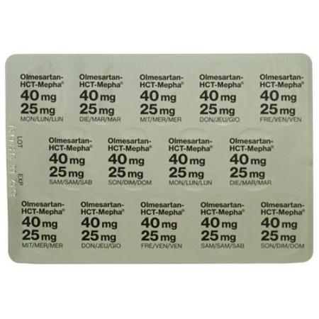Olmesartan HCT Mepha Lactab 40mg/25mg 28 pcs - PrimeCare Global