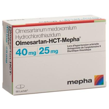 Olmesartan HCT Mepha Lactab 40mg/25mg 98 pcs - PrimeCare Global
