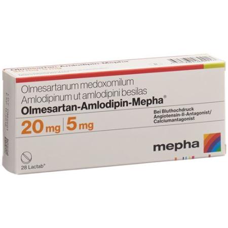 Olmesartan-Amlodipin-Mepha Lactab 20mg/5mg 28 pcs - PrimeCare Global