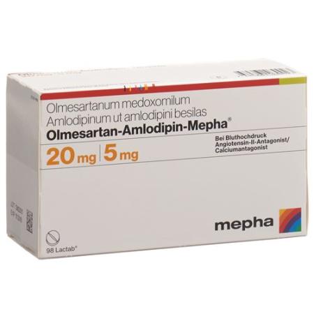 Olmesartan-Amlodipin-Mepha Lactab 20mg/5mg 98 pcs - PrimeCare Global