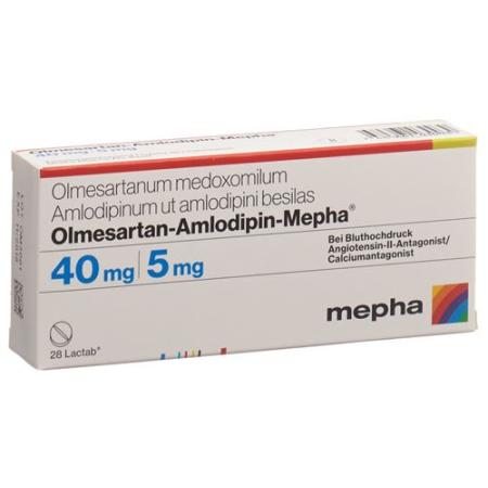 Olmesartan-Amlodipin-Mepha Lactab 40mg/5mg 28 pcs - PrimeCare Global