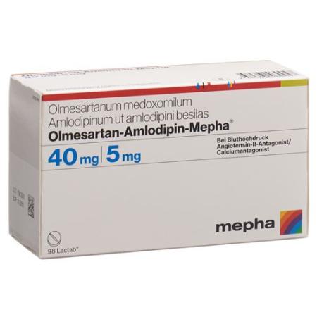 Olmesartan-Amlodipin-Mepha Lactab 40mg/5mg 98 pcs - PrimeCare Global