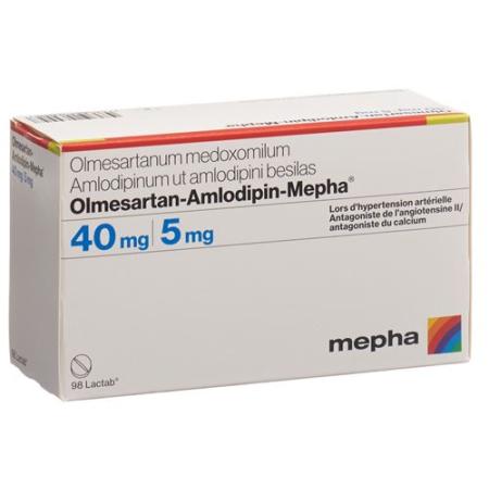 Olmesartan-Amlodipin-Mepha Lactab 40mg/5mg 98 pcs - PrimeCare Global