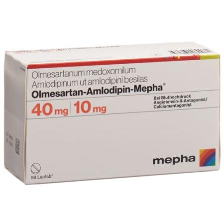 Olmesartan-Amlodipin-Mepha Lactab 40mg/10mg 98 pcs - PrimeCare Global