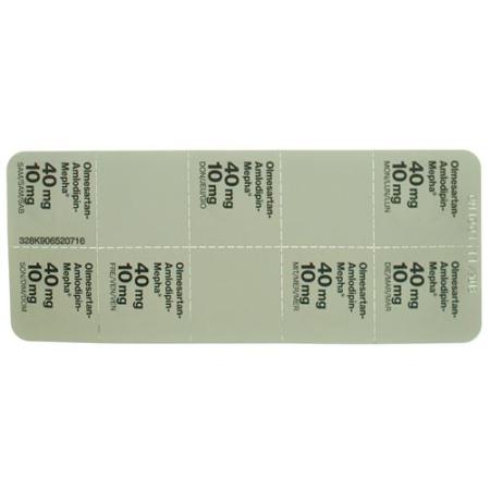 Olmesartan-Amlodipin-Mepha Lactab 40mg/10mg 98 pcs - PrimeCare Global