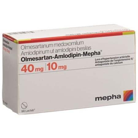 Olmesartan-Amlodipin-Mepha Lactab 40mg/10mg 98 pcs - PrimeCare Global