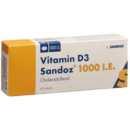 Vitamin D3 Sandoz Tabl 1000 IU 50 pcs - PrimeCare Global