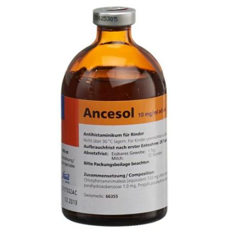 Ancesol Inj L&ouml;s 10 mg/ml ad us vet. bottle 100 ml - PrimeCare Global