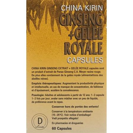 China Kirin Ginseng + Royal Jelly Caps 60 pcs - PrimeCare Global