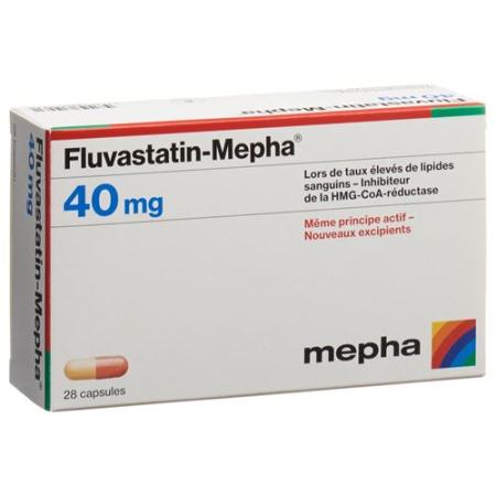 Fluvastatin Mepha 40 mg 28 Kaps - PrimeCare Global