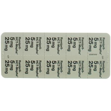 Ramipril-HCT-Mepha Tabl 5/25 100 pcs - PrimeCare Global