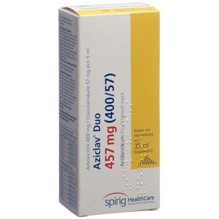 Aziclav Duo Plv 457 mg zur Suspension zum Einnehmen Fl 35 ml - PrimeCare Global