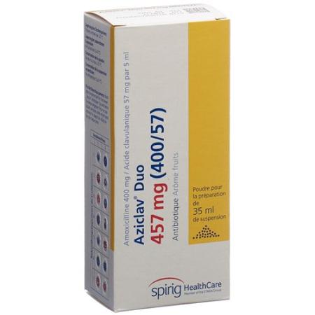 Aziclav Duo Plv 457 mg zur Suspension zum Einnehmen Fl 35 ml - PrimeCare Global