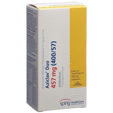 Aziclav Duo Plv 457 mg zur Suspension zum Einnehmen Fl 70 ml - PrimeCare Global
