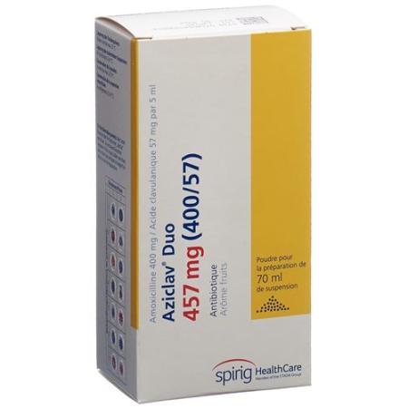 Aziclav Duo Plv 457 mg zur Suspension zum Einnehmen Fl 70 ml - PrimeCare Global