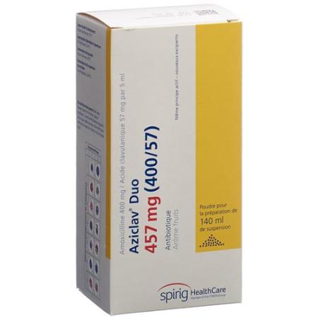Aziclav Duo Plv 457 mg zur Suspension zum Einnehmen Fl 140 ml - PrimeCare Global