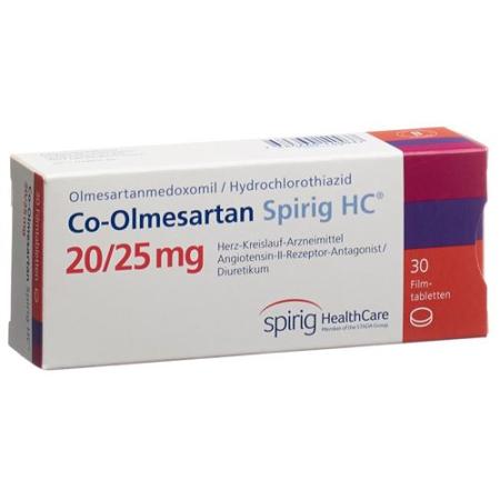 Co-Olmesartan Spirig HC 20/25 mg 30 Filmtabletten - PrimeCare Global