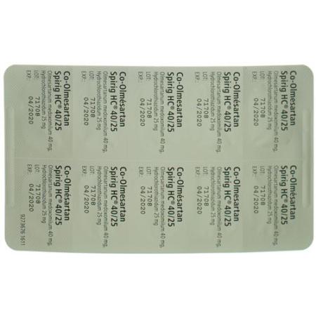 Co-olmesartan Spirig HC Filmtabl 40 mg/25 mg 100 pcs - PrimeCare Global