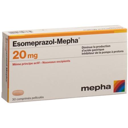 ESOMEPRAZOLE MEPHA FILMTABL 20 MG 30 PCS - PrimeCare Global