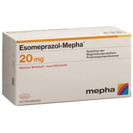 ESOMEPRAZOLE MEPHA FILMTABL 20 MG 100 PCS - PrimeCare Global