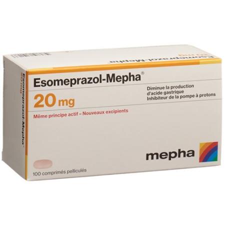 ESOMEPRAZOLE MEPHA FILMTABL 20 MG 100 PCS - PrimeCare Global