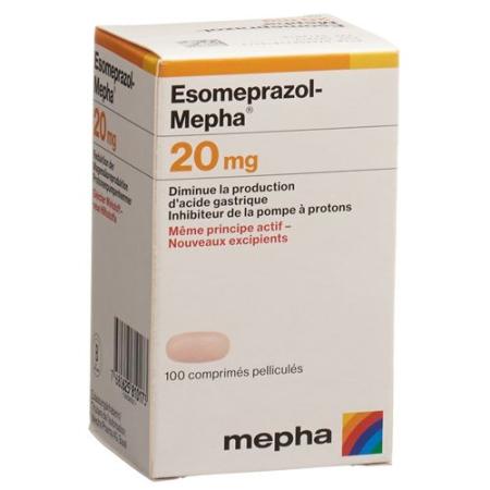 Esomeprazol-Mepha Filmtabl 20 mg Ds 100 pcs - PrimeCare Global