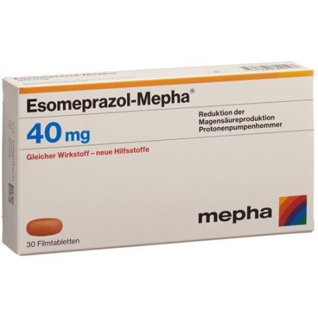 ESOMEPRAZOLE MEPHA FILMTABL 40 MG 30 PCS - PrimeCare Global