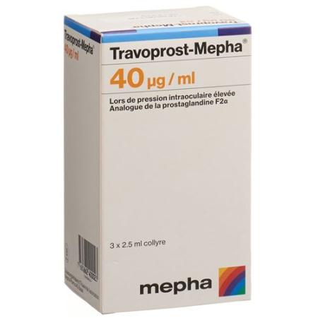 Travoprost-Mepha Gtt Opht 40 mcg/ml 3 fl 2.5 ml - PrimeCare Global