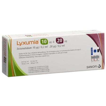 Lyxumia Inj L&ouml;s 1x10 mcg/1x20 mcg pre-filled pen set - PrimeCare Global